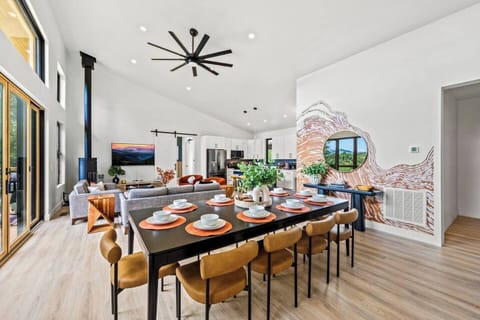 Host memorable meals in the spacious dining area, perfectly set up for large gatherings and celebrations.