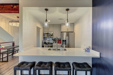 Counter seating at the full kitchen 