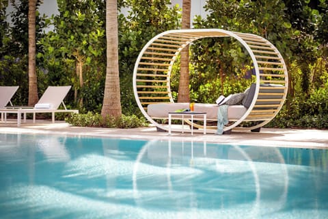 Outdoor pool, open 6:30 AM to 8:00 PM, pool umbrellas, sun loungers