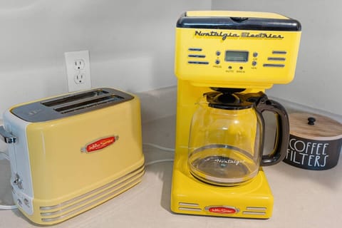 A standard coffeemaker is available for the coffee lovers in your group.