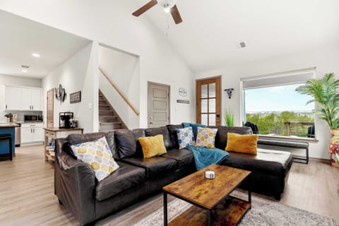 Relax in the cozy living room.