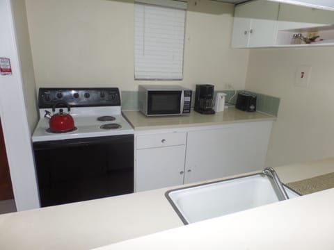 Apartment, 1 Bedroom | Private kitchen | Full-size fridge, microwave, stovetop, cookware/dishes/utensils