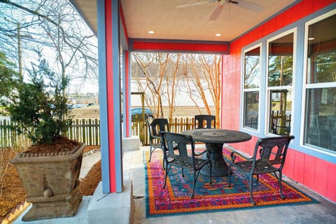 One of 2 covered porches.