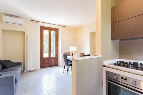 Apartment (1 Bedroom) | Private kitchen | Oven, espresso maker, electric kettle, highchair