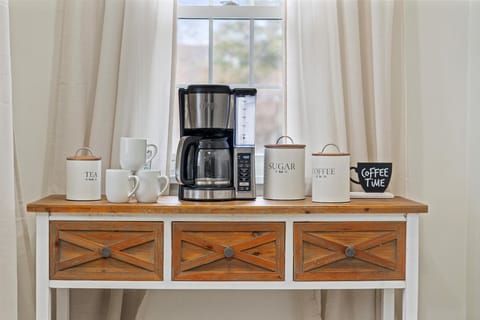 Dedicated coffee station in the kitchen