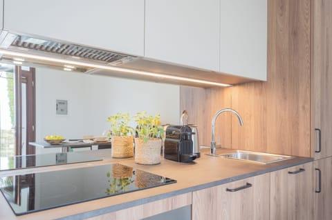 Apartment (1 Bedroom) | Private kitchen | Microwave, oven, espresso maker, electric kettle