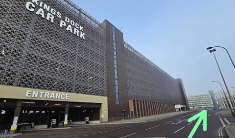 Paid parking 2 minutes walk away for £18 a day