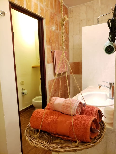 Double Room, 1 Double Bed, Private Bathroom, Courtyard View | Bathroom | Shower, rainfall showerhead, free toiletries, towels