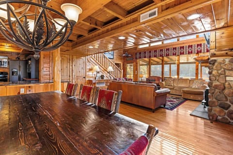 Open living and dining area