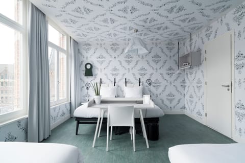 Family Quadruple Room, Multiple Beds | Premium bedding, in-room safe, desk, iron/ironing board