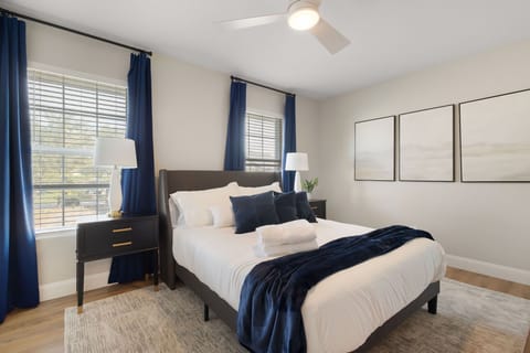 Primary bedroom to accommodate one or two. A wonderful retreat! Closet space!