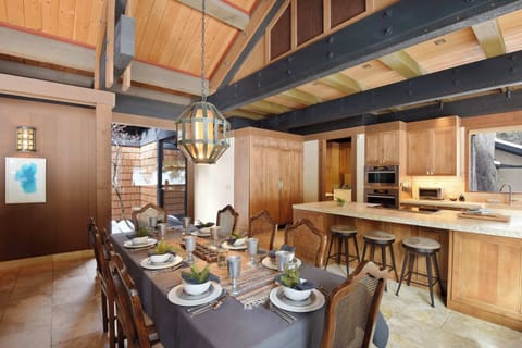 Dining room table with seating for 8