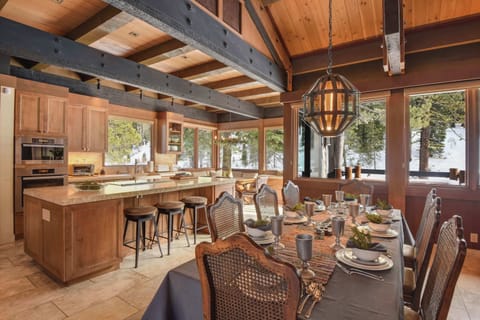 Dining room table with seating for 8