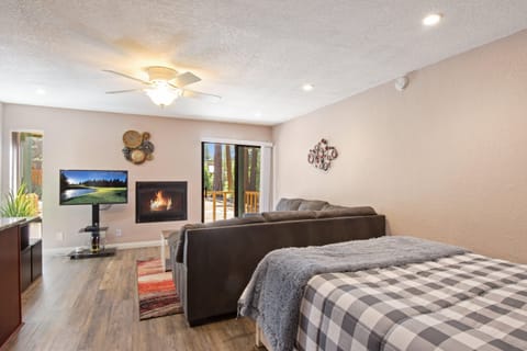 Studio with living area and murphy bed