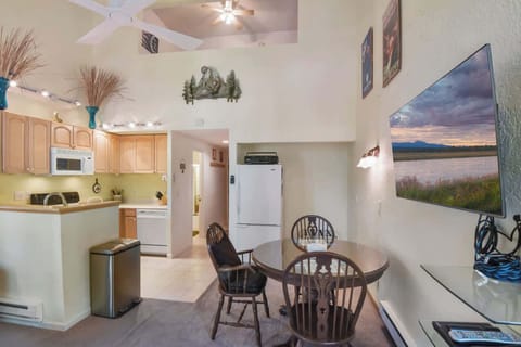 Gather for meals together at the dining table, with seating for 4