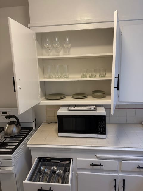 Fully stocked kitchen and bedrooms