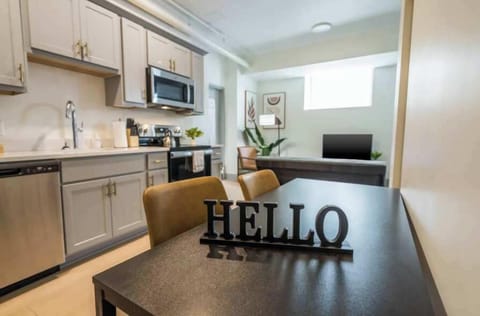 Unit #102- Kitchen and dining area