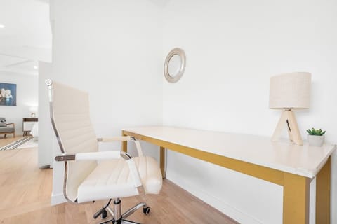 Desk in main bedroom retreat. 