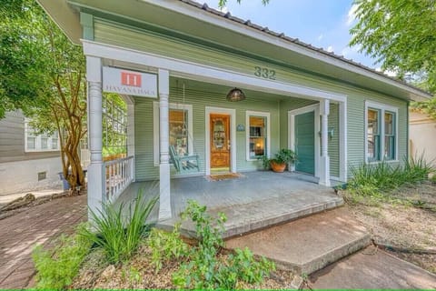 Front porch with swing for relaxing in the shade