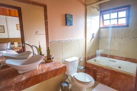 Deluxe Twin Room | Bathroom | Hair dryer, towels, soap, shampoo