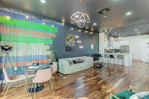 Bright and exciting living area with Smart TV, and ample seating (Unit A)