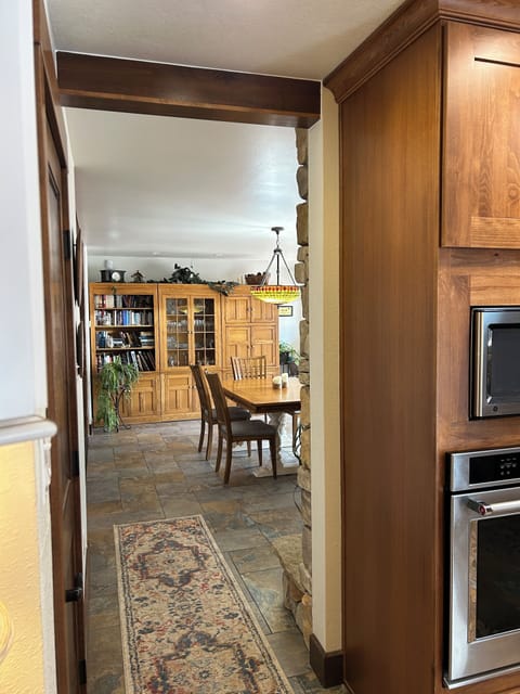 Kitchen into dining room