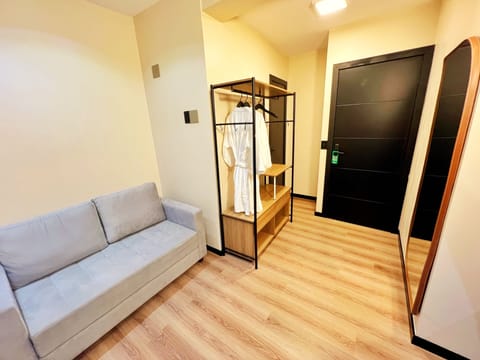 Family Room, 1 Queen Bed with Sofa bed, Mountain View | Living area | 65-inch flat-screen TV with digital channels, printers