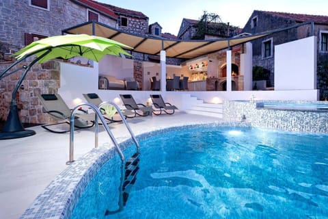 Outdoor pool and relax area