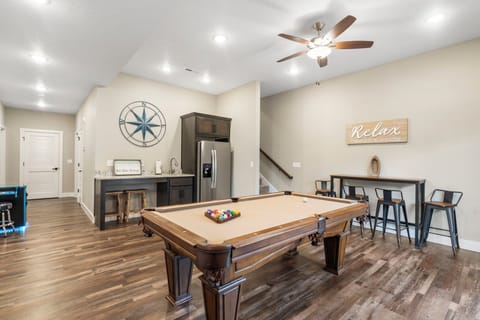 Pool Table and Kitchenette Downstairs