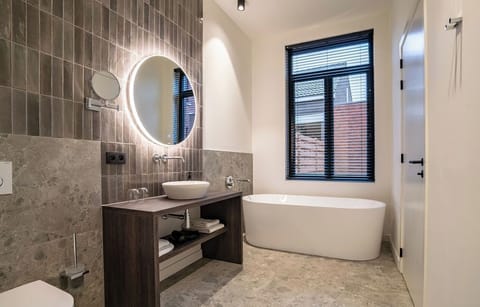 Signature Double Room | Bathroom | Shower, hair dryer, towels, soap