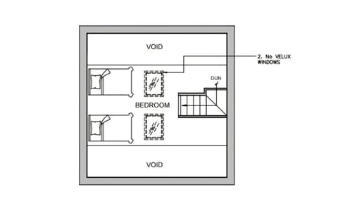 Attic floorplan | Tynffordd Fawr, Penrhyndeudraeth