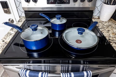 Fully stocked, ready for your next meal, our fully stocked kitchen is ready for your next homemade meal