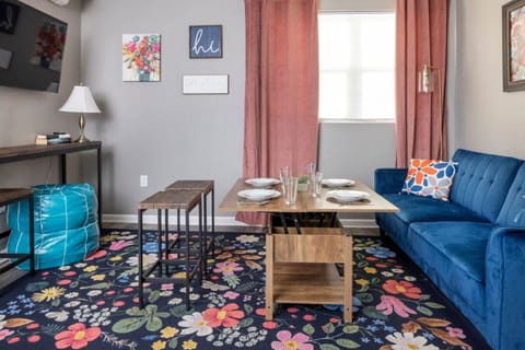 Our living room is all about relaxation and entertainment. Who`s ready for a binge-watching session?