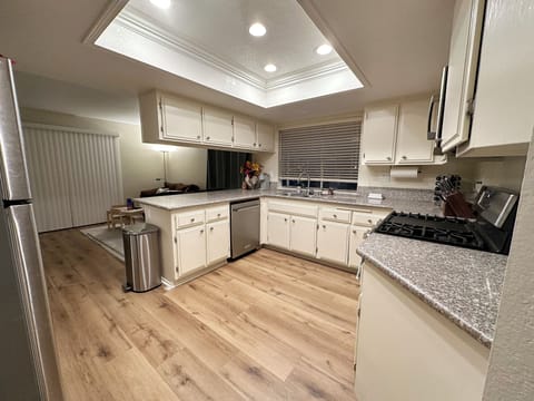 A fully stocked kitchen for your creations and convenience.