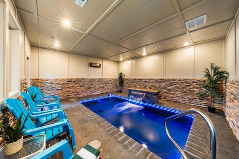 Swim anytime, rain or shine—this private indoor pool offers the ultimate relaxation and fun experience