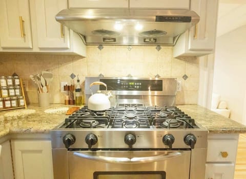 The 6-burner stove/oven with ventilation.