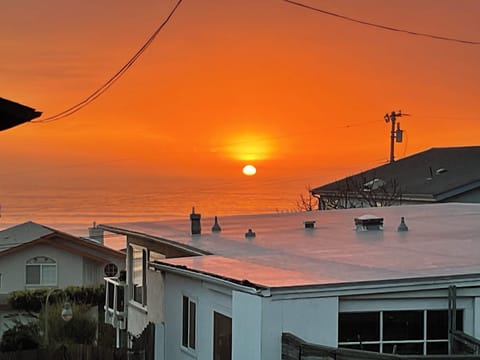 Ocean view and sunsets from living room and deck