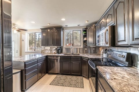 Large open kitchen with updated appliances