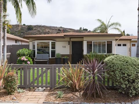 Fenced front yard for dogs