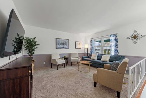 Curl up in the tranquil living room & stream your favorites on the smart TV