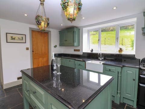 Fridge, dishwasher, cookware/dishes/utensils