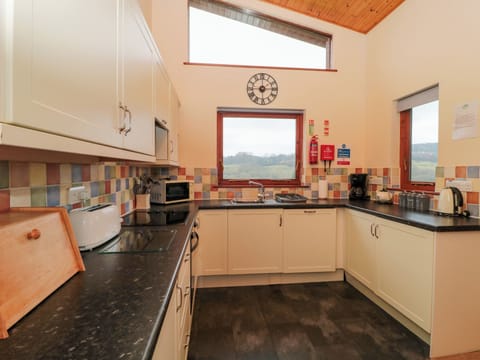 Fridge, dishwasher, electric kettle, cookware/dishes/utensils