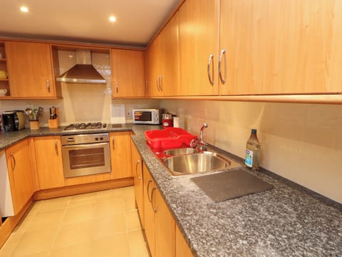 Fridge, dishwasher, electric kettle, toaster