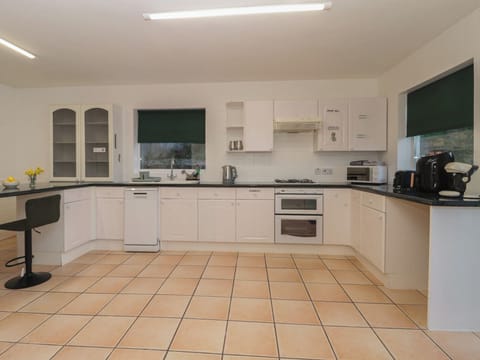 Fridge, dishwasher, electric kettle, toaster