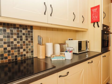 Fridge, dishwasher, electric kettle, toaster