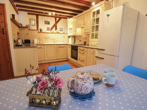 Fridge, dishwasher, electric kettle, toaster