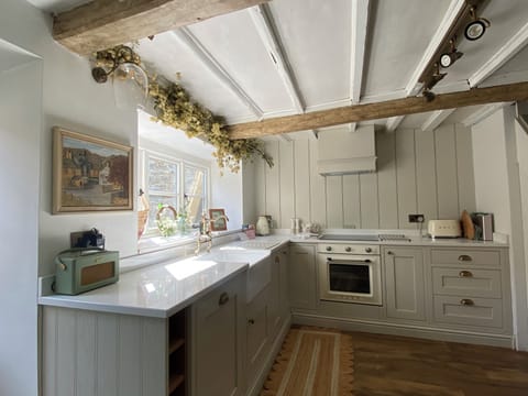 Fridge, dishwasher, electric kettle, toaster