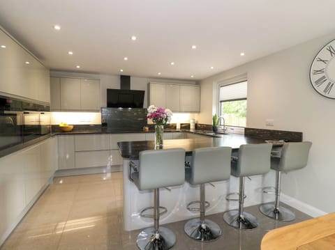 Fridge, dishwasher, electric kettle, toaster