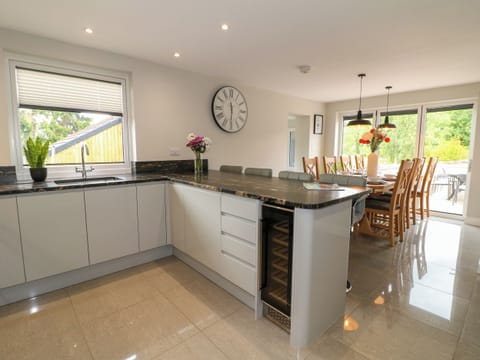 Fridge, dishwasher, electric kettle, toaster