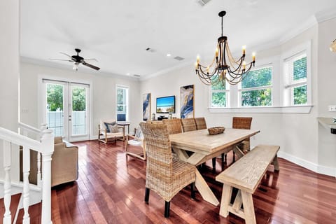Dining table with bench seating